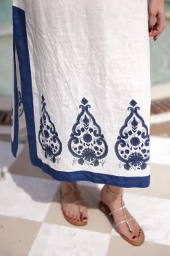 Hampton Caftan Indigo Paisley