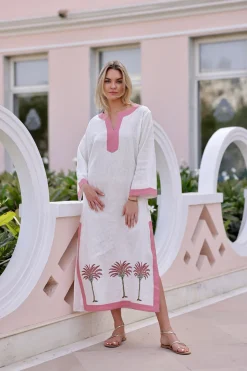 Hampton Caftan Pink Palm