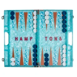 Hamptons Backgammon Board in Blue