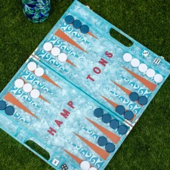 Hamptons Backgammon Board in Blue