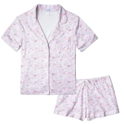 Hamptons Women's Button Front Short Pajama Set