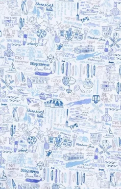 Hamptons Zip Baby Onesie in Hamptons Beach Day Blue