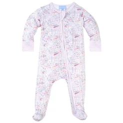 Hamptons Zip Baby Onesie in Hamptons Sunset Pink