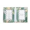 Hand Marbled Picture Frame Folding Book in Green and Pink