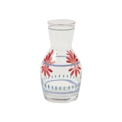 Hand Painted Carafe, Blue and Red