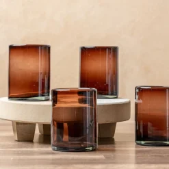 Handblown Glasses in Set of 4 in Tamarind