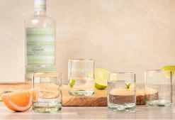 Handblown Shooter Glasses, Set of 4