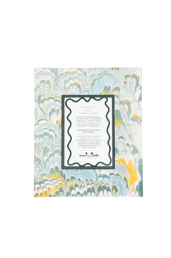 Hand-Marbled Large Wall Picture Frame 5x7 in Blue