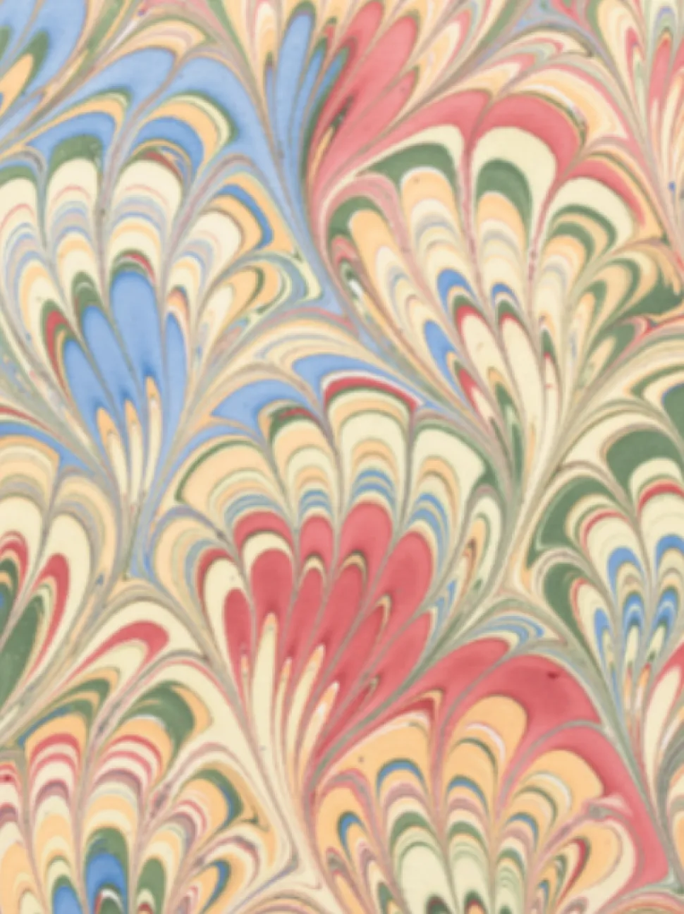 Hand-Marbled Picture Frame Folding Book 4x6 in Multicolor