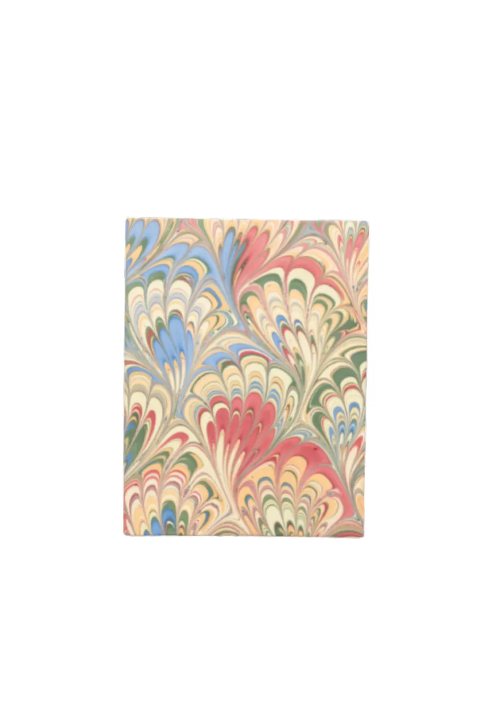 Hand-Marbled Picture Frame Folding Book 4x6 in Multicolor
