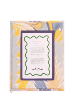 Hand-Marbled Picture Frame 4x6 in Blue & Gold