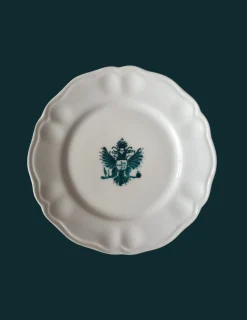 Hand-Painted Crest Plate, Set of 6
