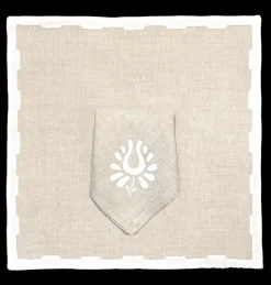 Hanover Placemats in Oatmeal and White, Set of 2