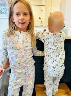 Hanukkah Two-Piece Kids Henley Pajamas