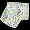 Happy Monkey Bib and Burp Cloth Set
