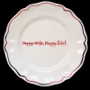 Happy Wife, Happy Life! Scalloped Plate, Set of 6