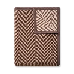 Harborview Herringbone Chocolate Blanket