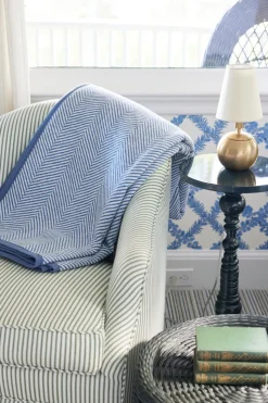 Harborview Herringbone Cornflower Blanket