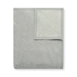 Harborview Herringbone Light Grey Blanket