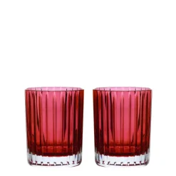 Harmonie Double Old Fashion Tumbler, Red Set of 2
