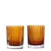 Harmonie Double Old Fashion Tumbler, Orange Set of 2