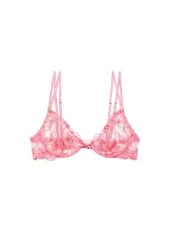 Harper Embroidery Demi Bra in Pink Cadillac