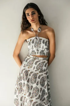 Hava Bustier in Paisley