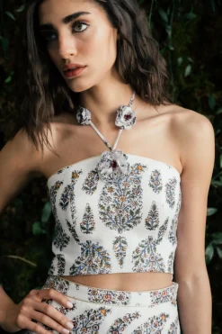 Hava Bustier in Paisley