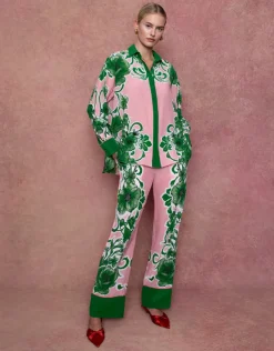 Havana Crepe Trouser in Antigua Green