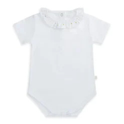 Heart And Angel Wing Short Sleeve Onesie