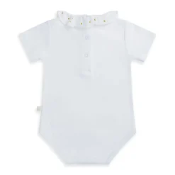 Heart And Angel Wing Short Sleeve Onesie