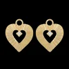 Heart Huggie Charms in Gold