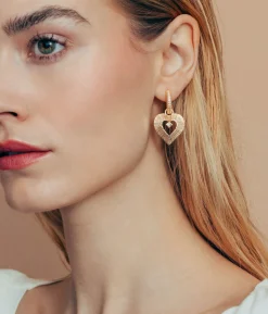 Heart Huggie Charms in Gold