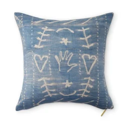Heart in Hand Indigo Pillow