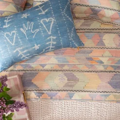 Heart in Hand Indigo Pillow