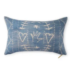 Heart in Hand Indigo Pillow