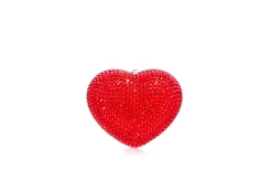Heart Miniature Pillbox in Red
