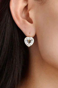 Heart-Shaped White Topaz Cocktail Drops
