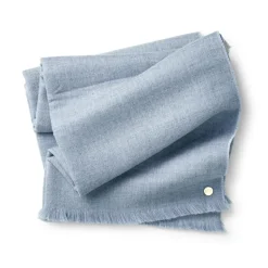 Heather Blue and Charcoal Blue Double Sided Baby Alpaca Throw Blanket