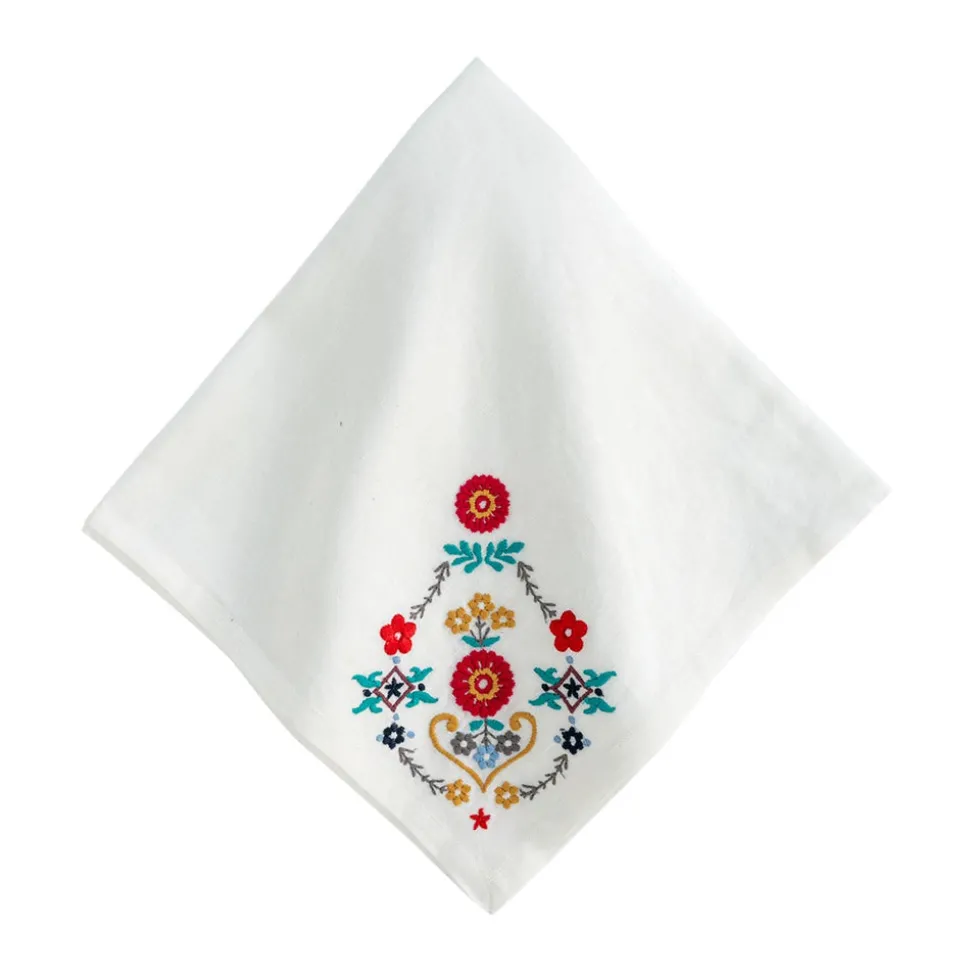 Heidi Emroidered Napkin in Multi