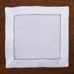 Heirloom Estate Square Cocktail Napkin in Italian Linen 7 Colors
