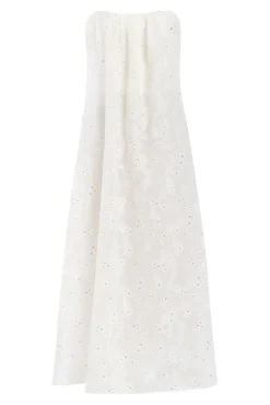 Helena Strapless Column Gown With Train