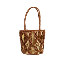 Helix Woven Mini Crossbody in Cinnamon