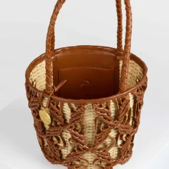 Helix Woven Mini Crossbody in Cinnamon