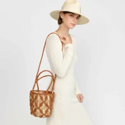 Helix Woven Mini Crossbody in Cinnamon