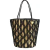 Helix Woven Tote in Black