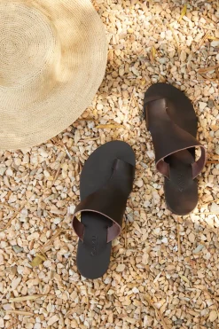 Hera Vegetable Tanned Leather Sandal in Brown