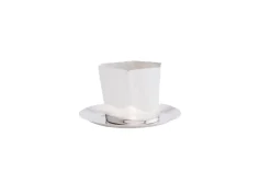 Hexagon Silver-Plated Nut Bowl & Saucer