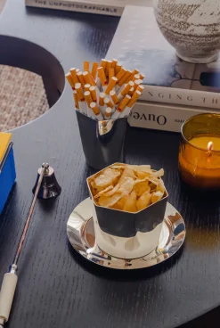 Hexagon Silver-Plated Nut Bowl & Saucer