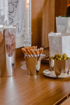 Hexagon Silver-Plated Nut Bowl & Saucer